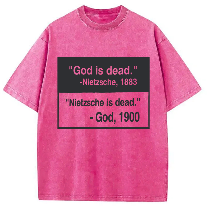 Modecanvas God Is Dead DTG Printing Washed T-Shirt