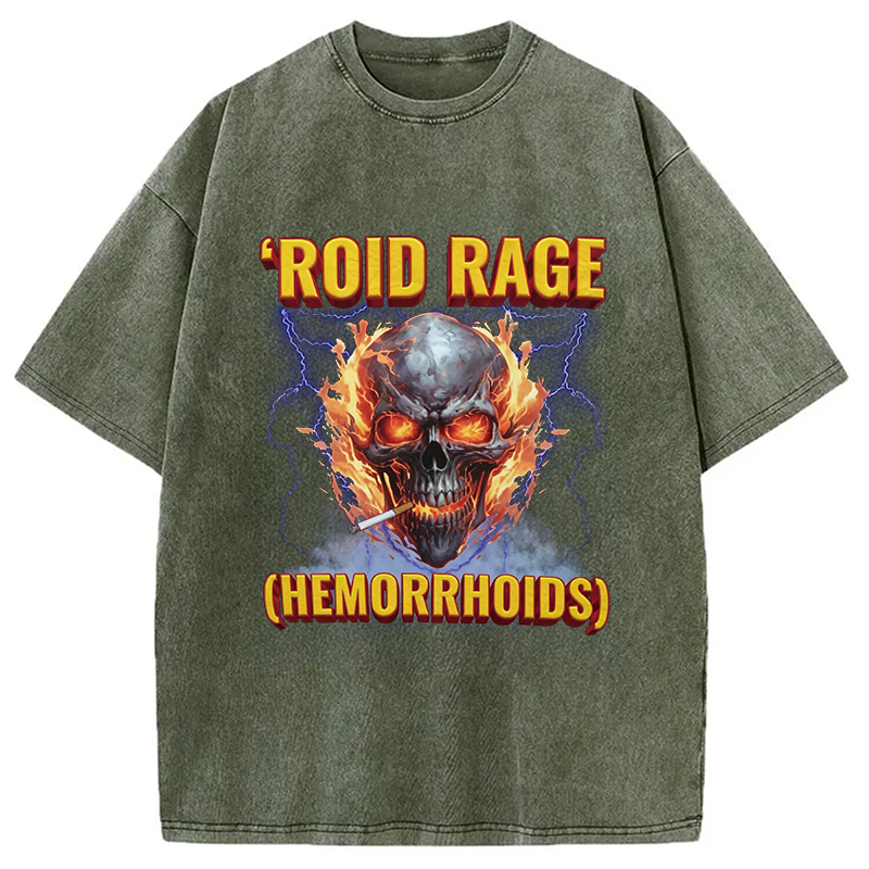 Modecanvas Roid Rage DTG Printing Washed T-Shirt