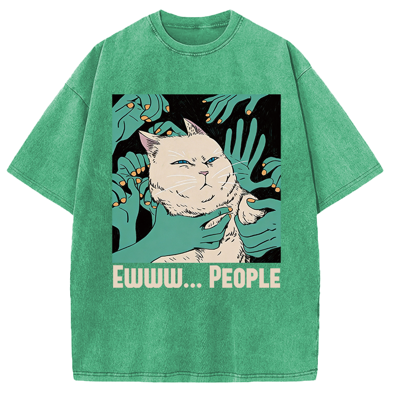 Modecanvas Ewww... People DTG Printing Washed T-Shirt