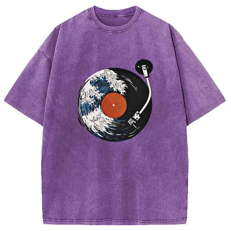 Modecanvas Japanese Hokusai The Great Wave Washed T-Shirt