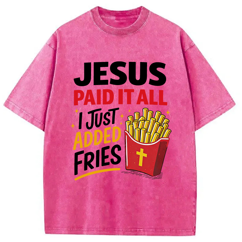 Modecanvas Jesus Paid It All DTG Printing Washed T-Shirt