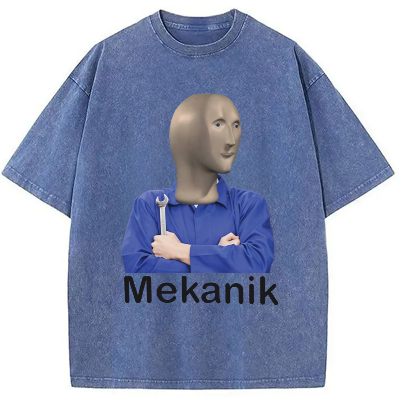 Modecanvas MEKANIK at Your Service DTG Printing Washed T-Shirt