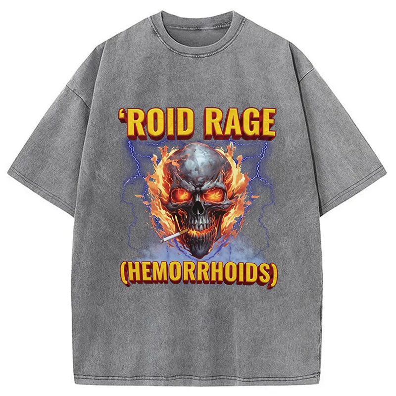 Modecanvas Roid Rage DTG Printing Washed T-Shirt
