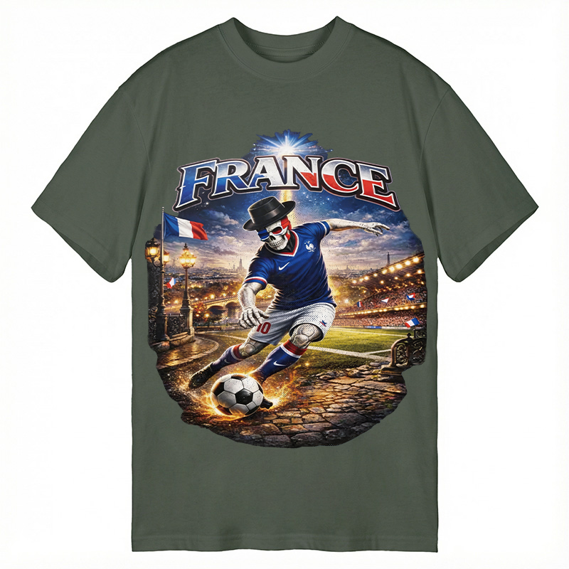 Modecanvas France Soccer DTG Printing Classic T-Shirt-modecanvas