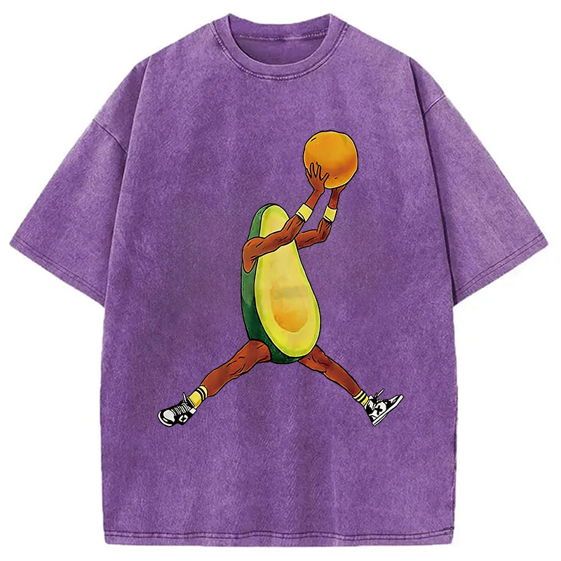 Modecanvas Avocado Basketball Washed T-Shirt