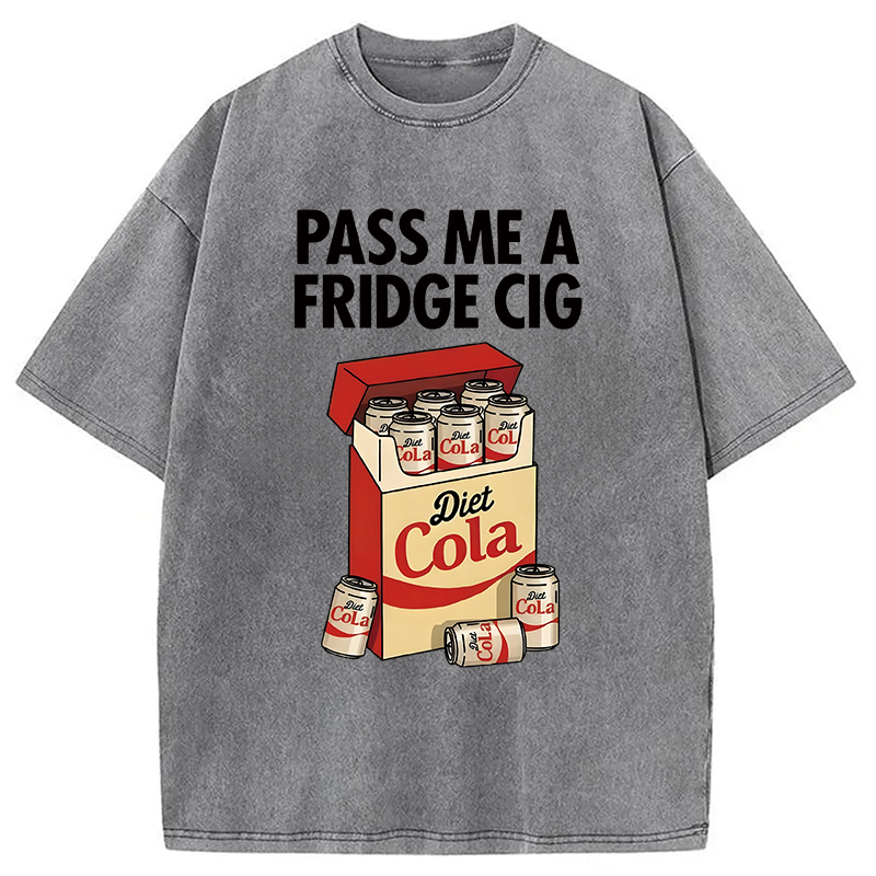 Modecanvas Diet Cola Cigarette Pack Washed T-Shirt-modecanvas