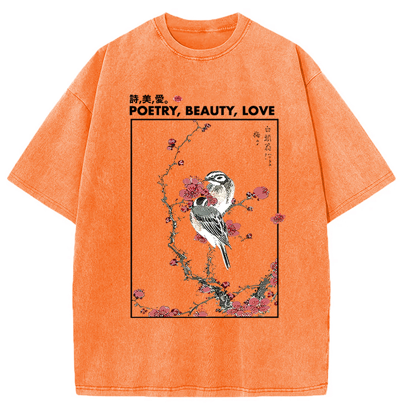 Modecanvas Japanese Ink Painting Washed T-Shirt