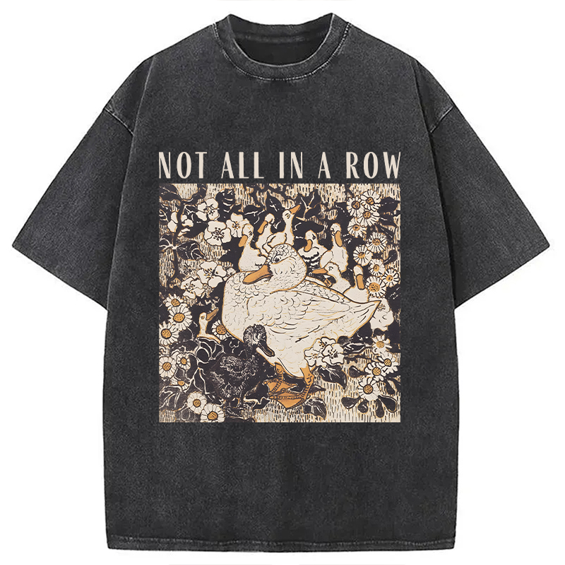 Modecanvas Ducks Not in A Row Washed T-Shirt