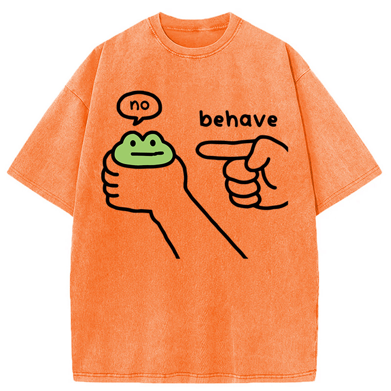 Modecanvas Dishonest Frog Washed T-Shirt