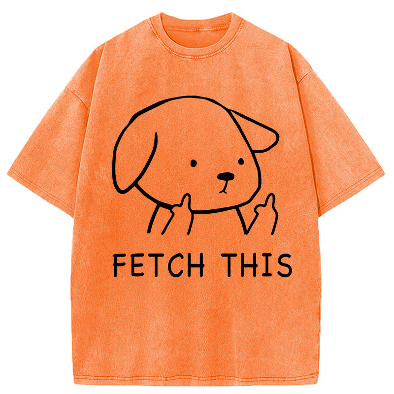 Modecanvas Fetch This Dog Washed T-Shirt