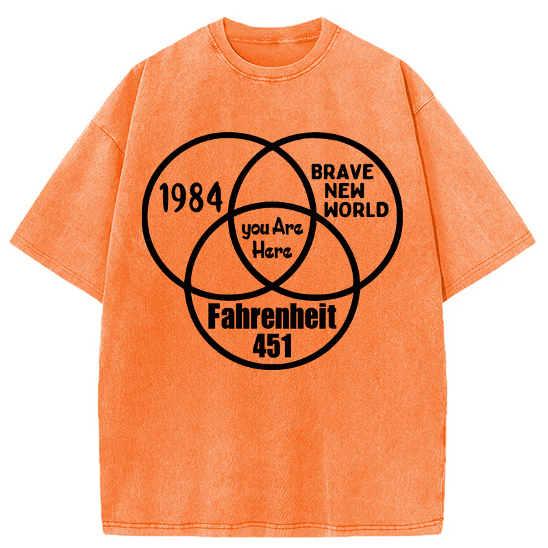 Modecanvas Multidimensional Thinking Washed T-Shirt