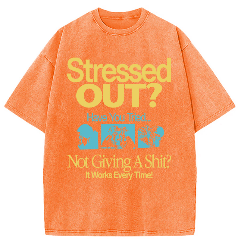 Modecanvas Stressed Out? Washed T-Shirt