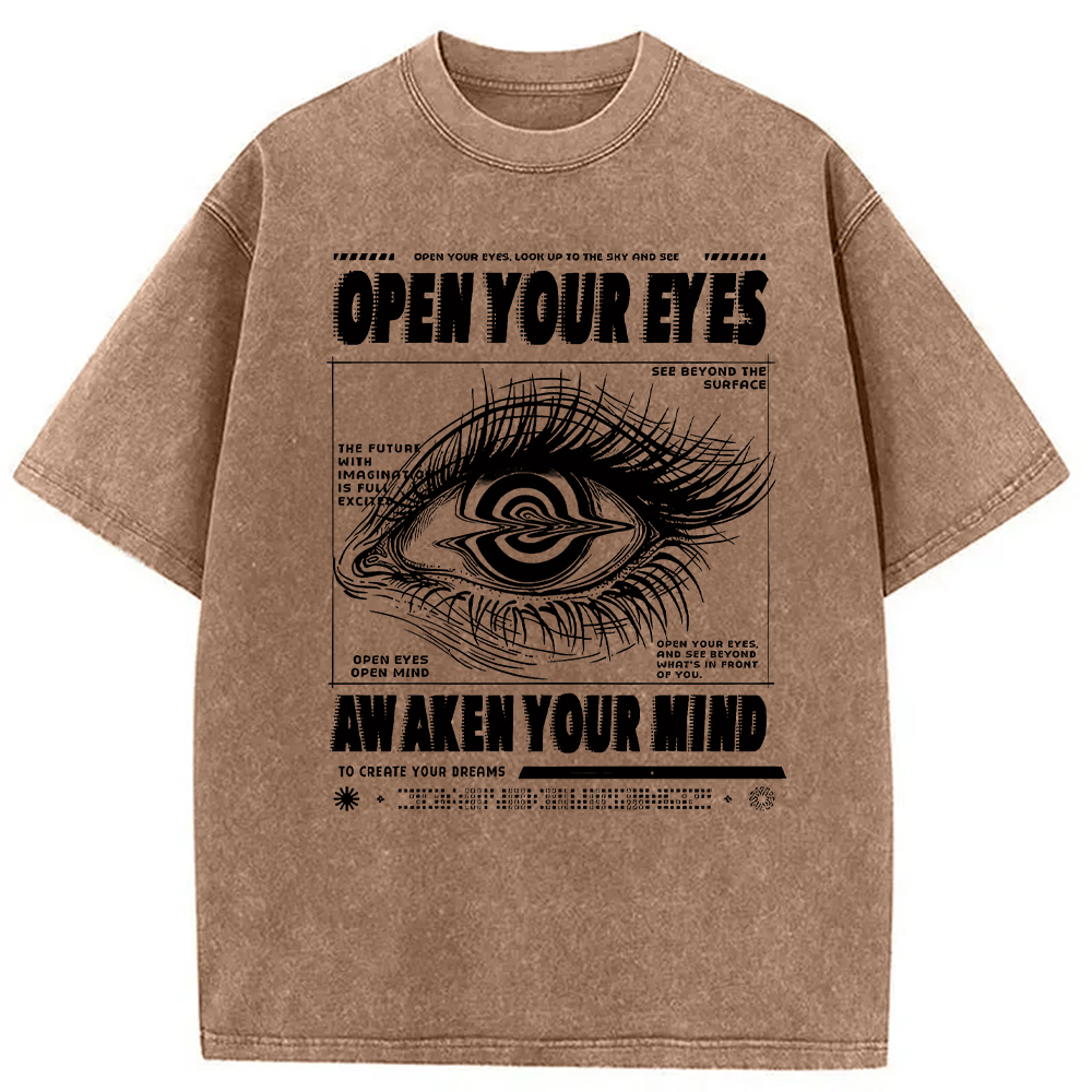 Modecanvas Open Eyes Washed T-Shirt