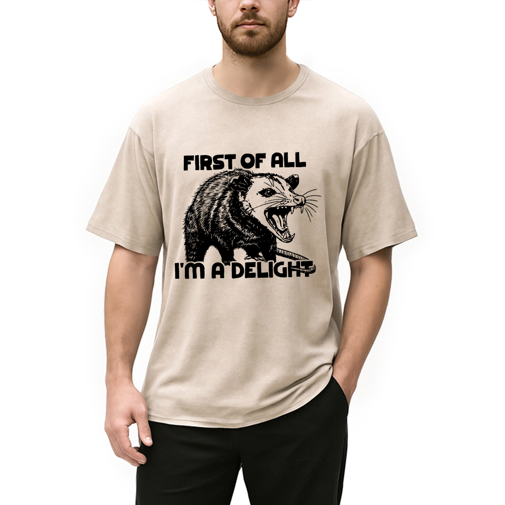 Modecanvas First of All Possum Washed T-Shirt