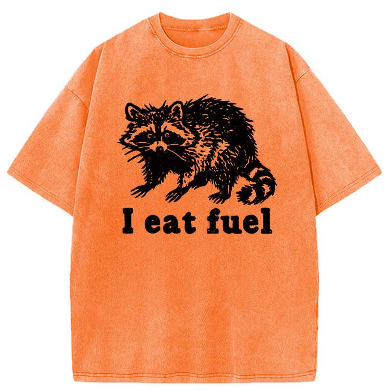 Modecanvas Funny Raccoon Sarcastic Meme Washed T-Shirt