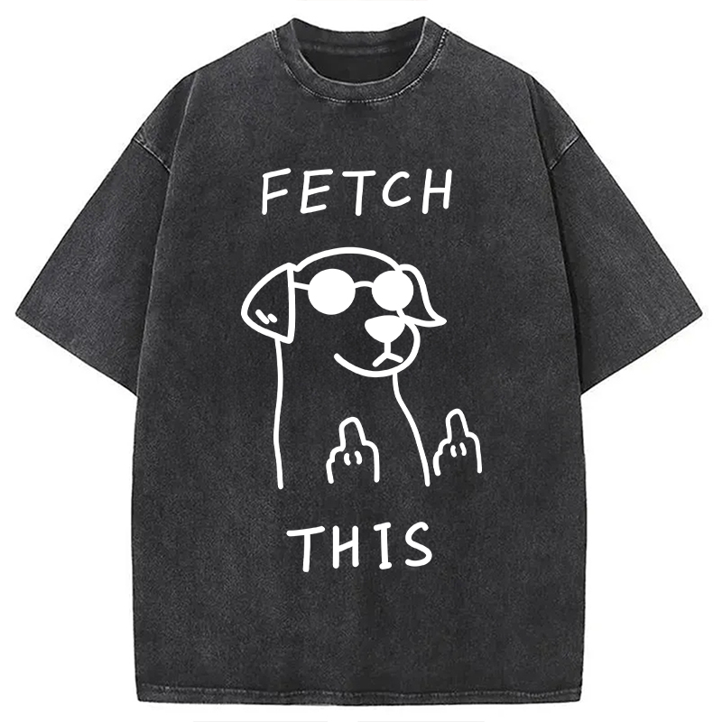 Modecanvas Rebellious Dog Washed T-Shirt-modecanvas