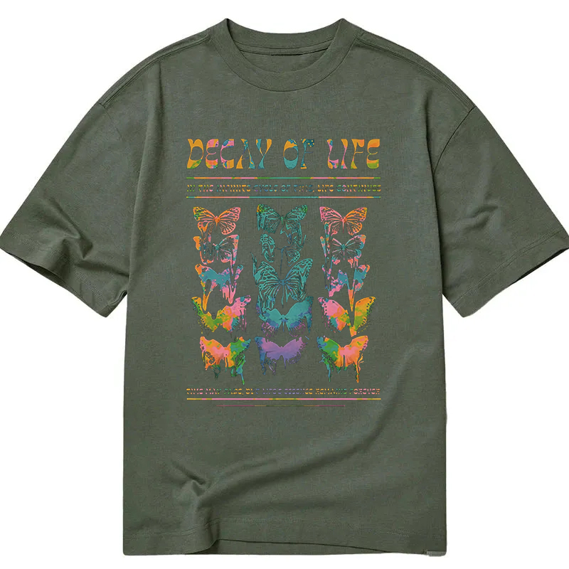 Modecanvas Decay Of Butterfly Life DTG Printing Classic T-Shirt-modecanvas