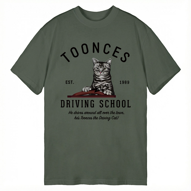 Modecanvas Toonces Driving School DTG Printing Classic T-Shirt-modecanvas