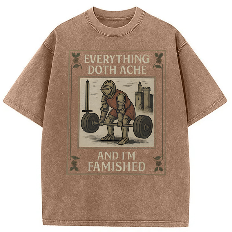 Modecanvas Everything Doth Ache DTG Printing Washed T-Shirt