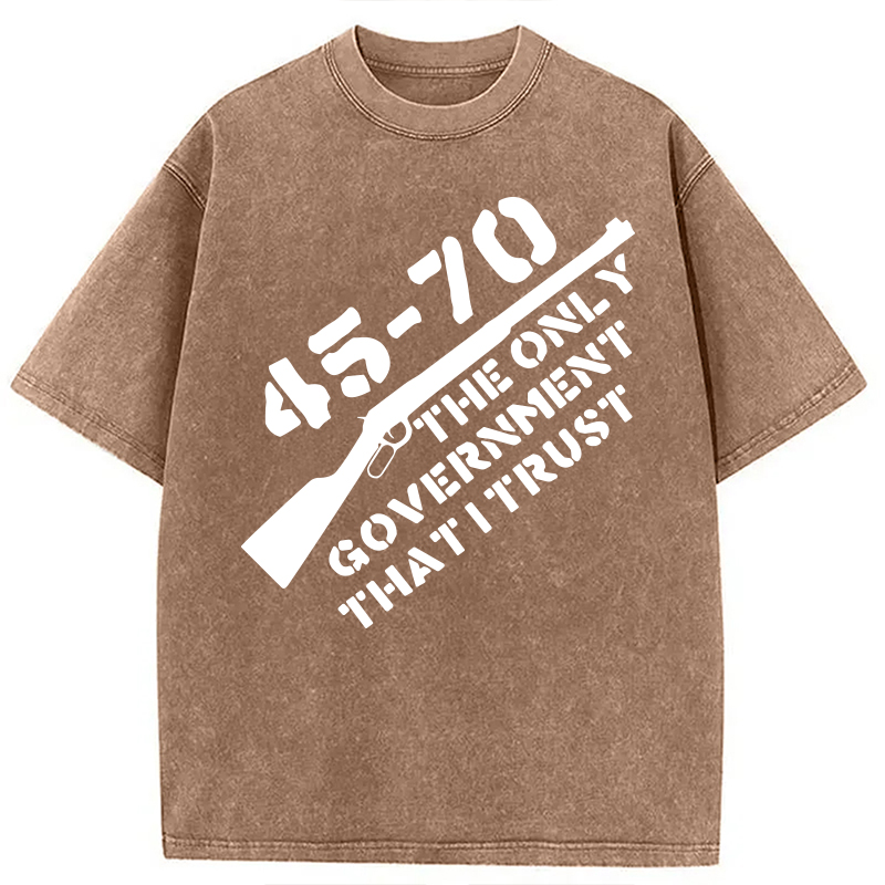 Modecanvas 45-70 The Only Government I Trust DTG Printing Washed T-Shirt