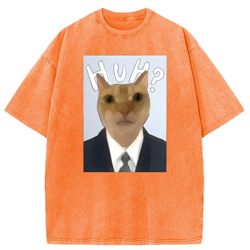 Modecanvas Cntonio Cat DTG Printing Washed T-Shirt