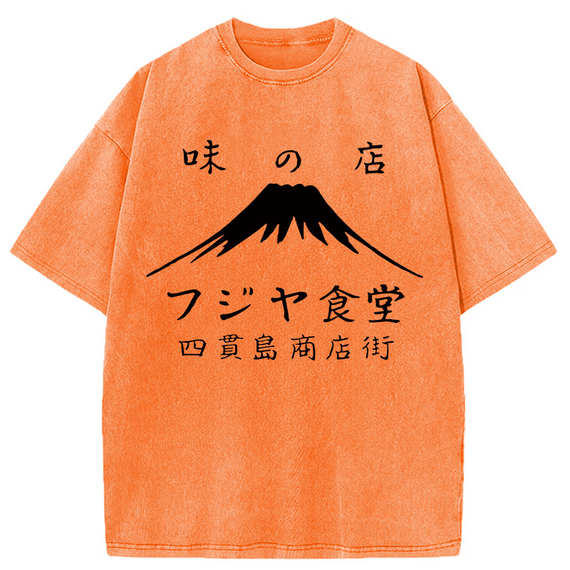 Modecanvas Fuji Japanese DTG Printing Washed T-Shirt