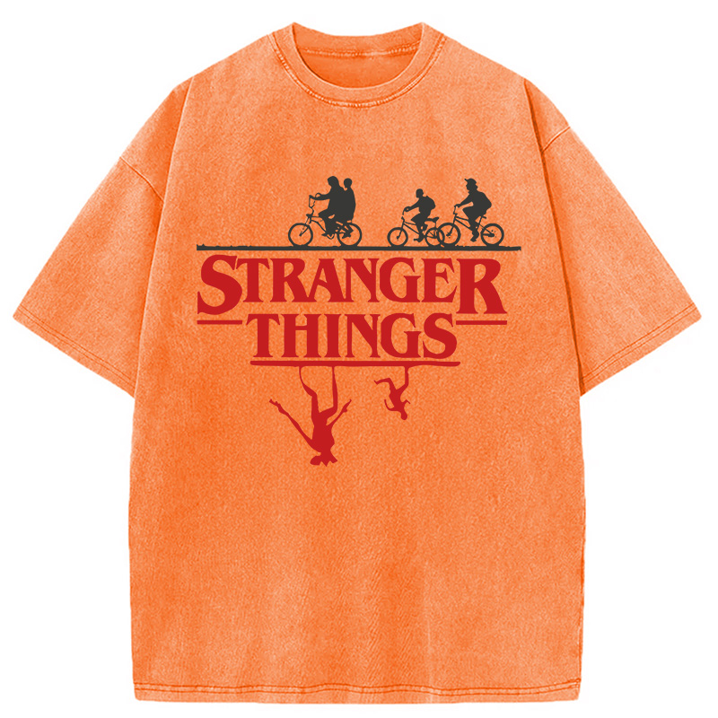 Modecanvas Stranger Things DTG Printing Washed T-Shirt