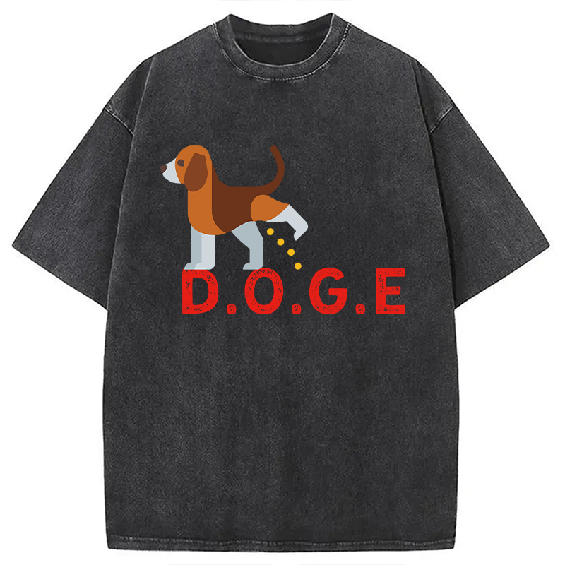 Modecanvas Anti DOGE DTG Printing Washed T-Shirt