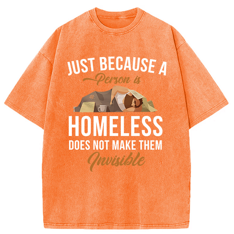 Modecanvas Homelessness Awareness DTG Printing Washed T-Shirt