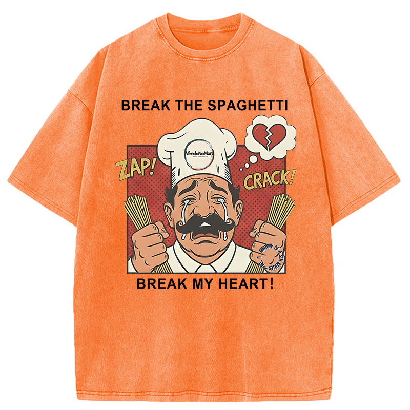 Modecanvas The Spaghetti Snap DTG Printing Washed T-Shirt