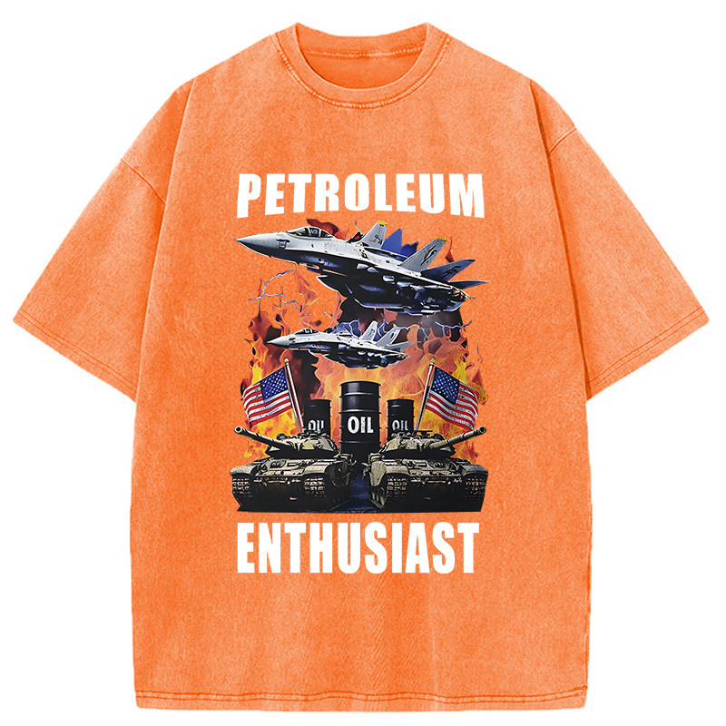 Modecanvas Petroleum Enthusiast Washed T-Shirt-modecanvas
