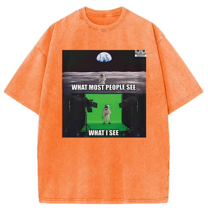 Modecanvas What I See DTG Printing Washed T-Shirt-modecanvas