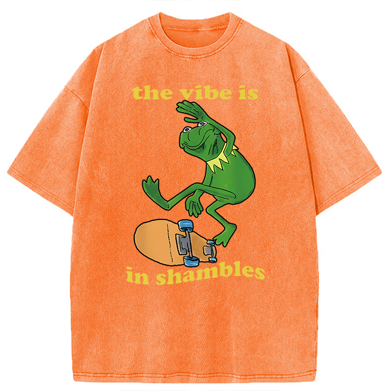 Modecanvas Vibe in Shambles DTG Printing Washed T-Shirt-modecanvas