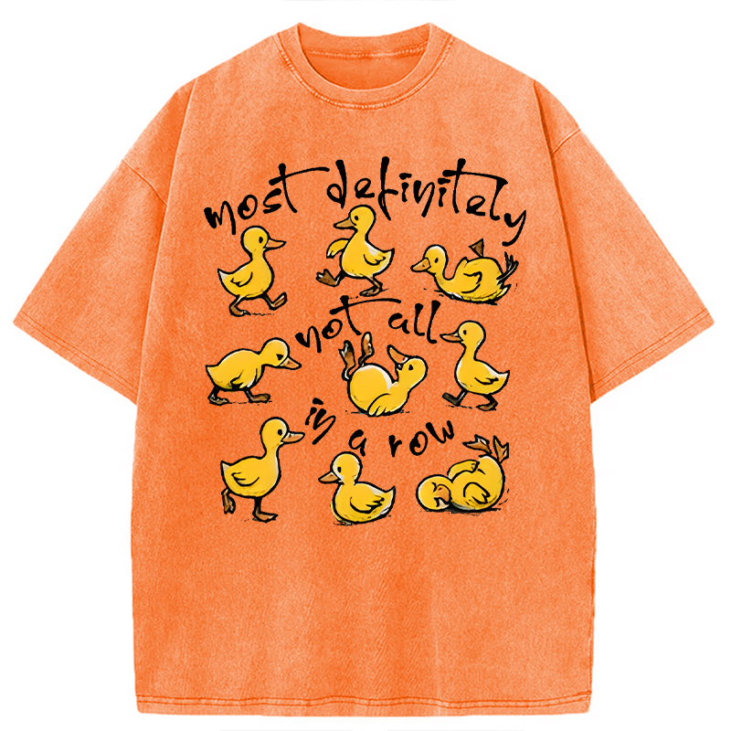 Modecanvas Most Definitely Not All in a Row DTG Printing Washed T-Shirt