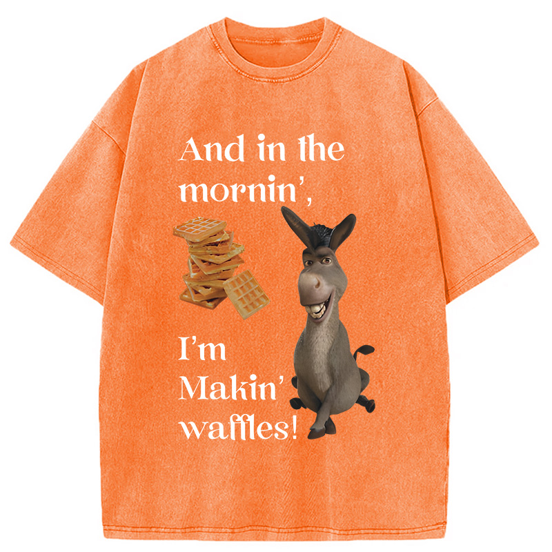 Modecanvas Donkey Funny Meme DTG Printing Washed T-Shirt