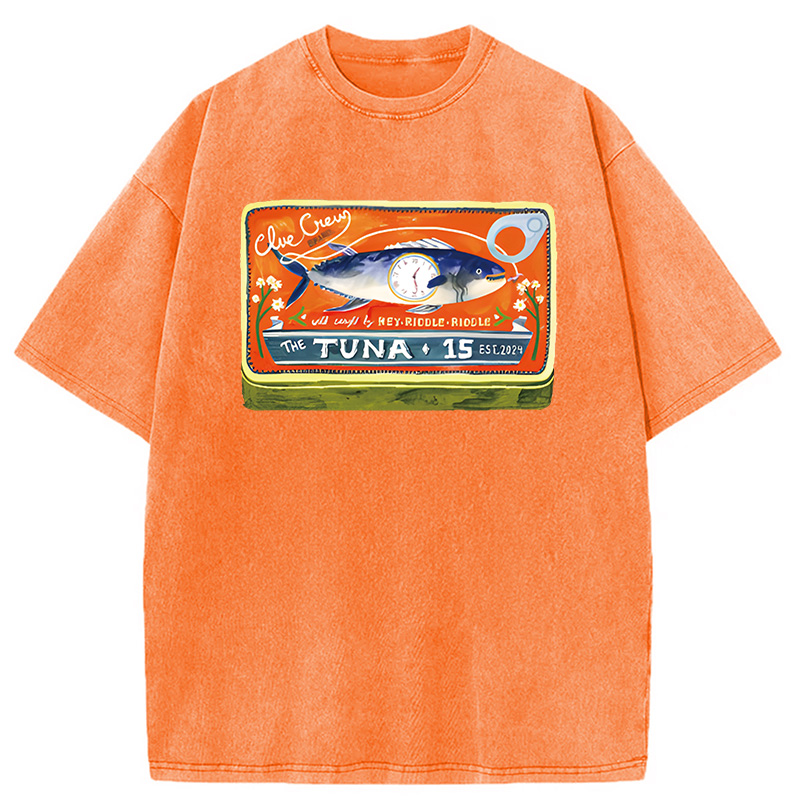 Modecanvas The Tuna 15 DTG Printing Washed T-Shirt