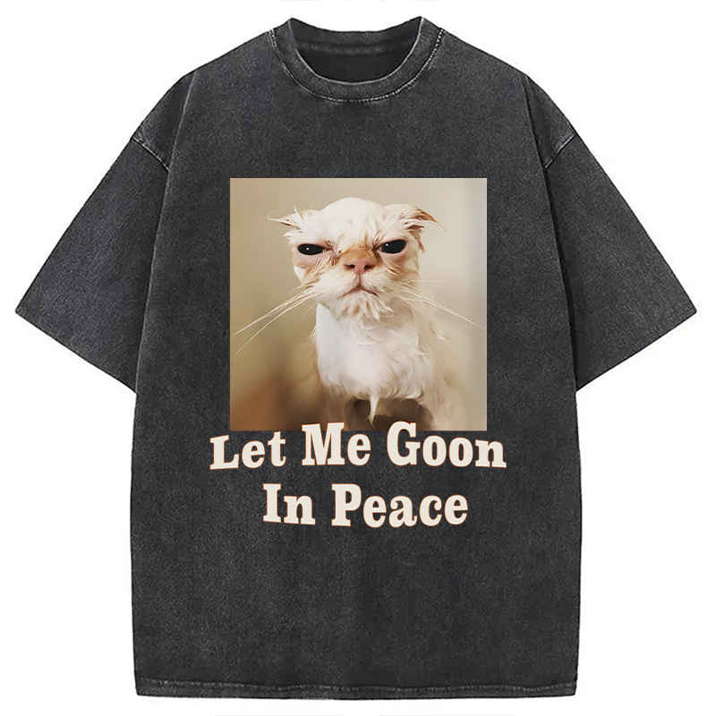 Modecanvas Let Me Gone In Peace DTG Printing Washed T-Shirt