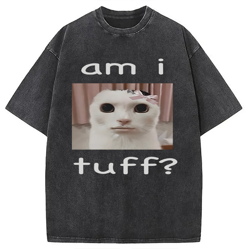 Modecanvas Am I Tuff? DTG Printing Washed T-Shirt