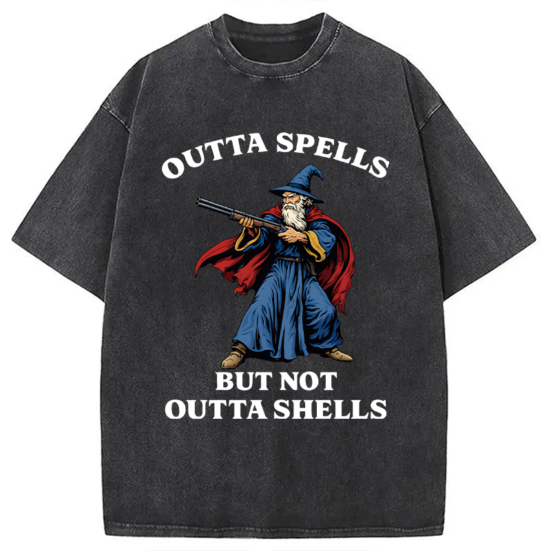 Modecanvas Wizard Joke Meme DTG Printing Washed T-Shirt