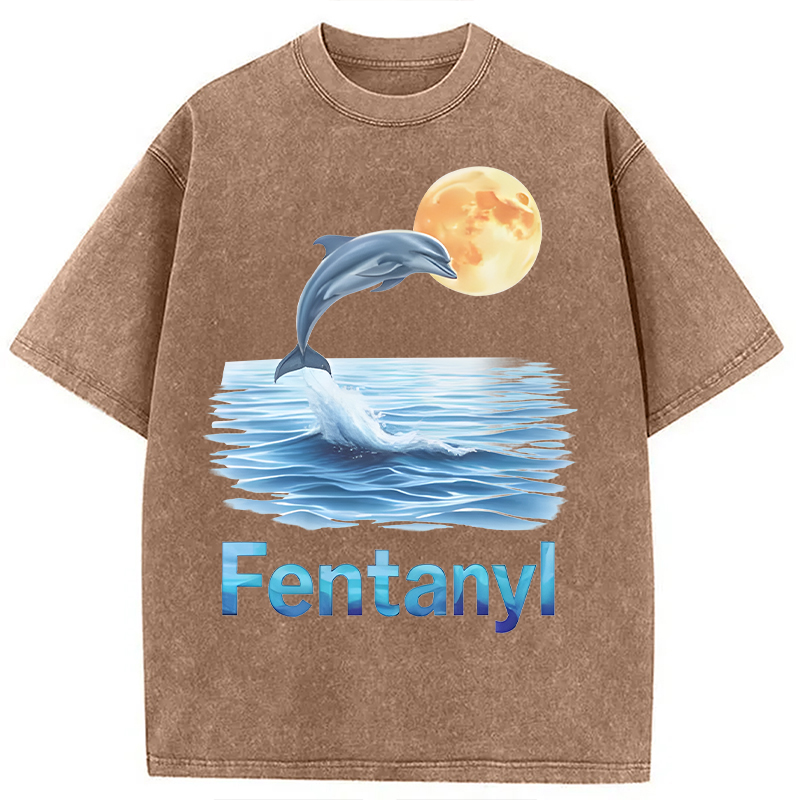 Modecanvas Retro Vaporwave DTG Printing Washed T-Shirt
