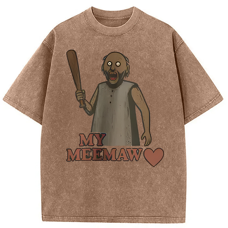 Modecanvas My Meemaw Meme DTG Printing Washed T-Shirt