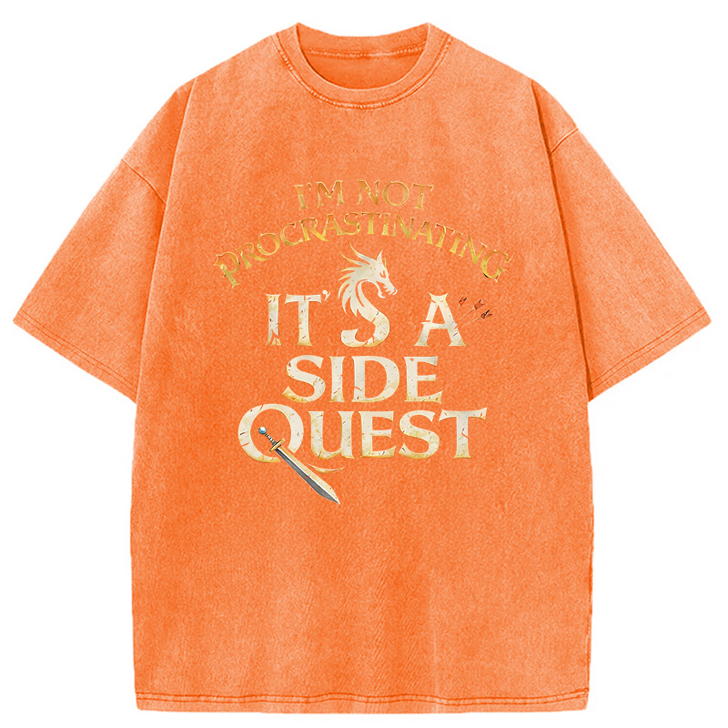 Modecanvas Side Quest Dragon DTG Printing Washed T-Shirt