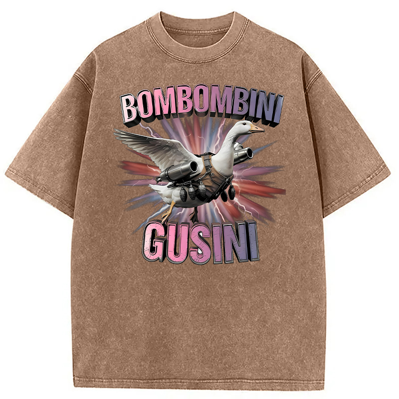Modecanvas Bomb Bomb Bombini Gusini DTG Printing Washed T-Shirt