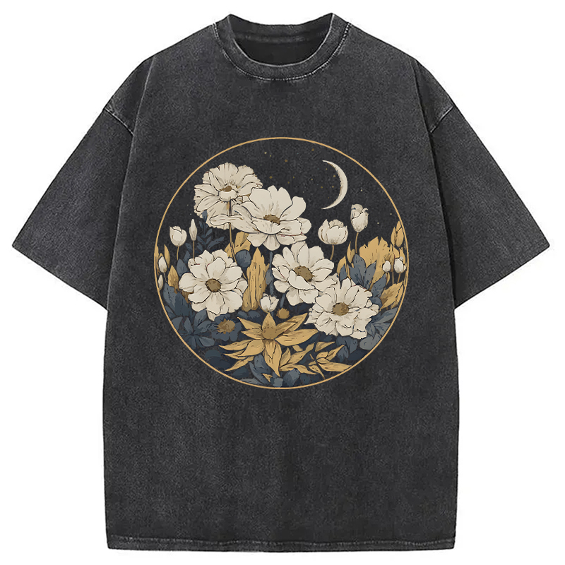 Modecanvas Blissful Harmony DTG Printing Washed T-Shirt