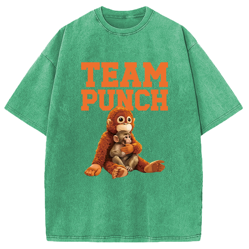 Modecanvas Punch The Monkey DTG Printing Washed T-Shirt