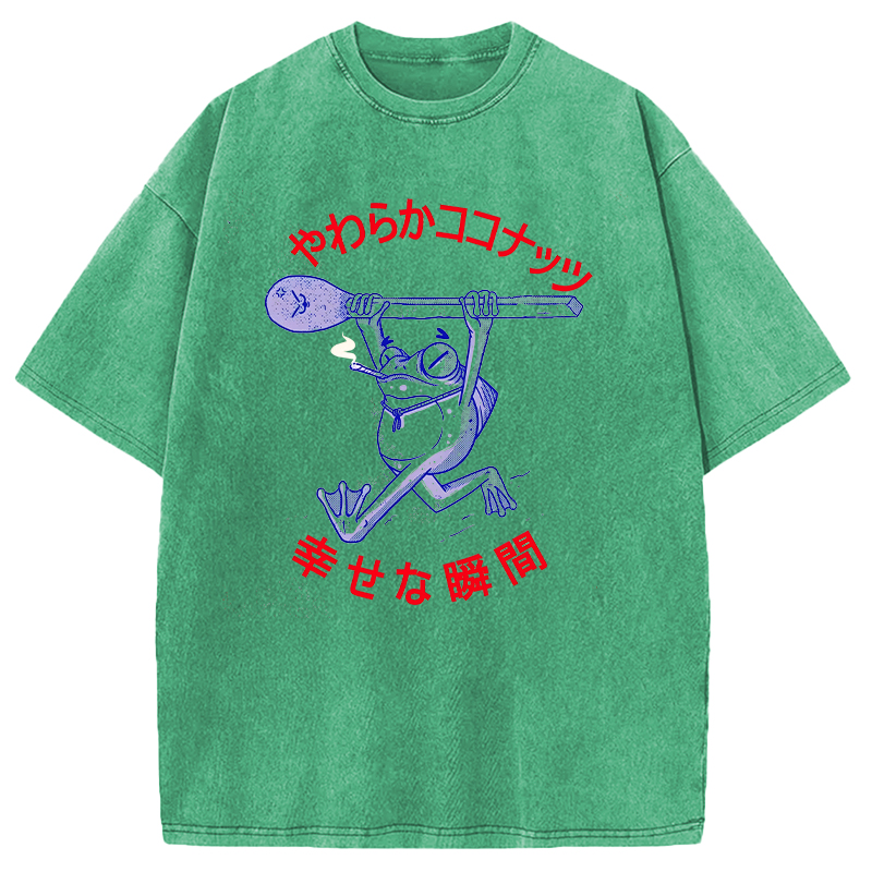 Modecanvas Lucky Moment DTG Printing Washed T-Shirt