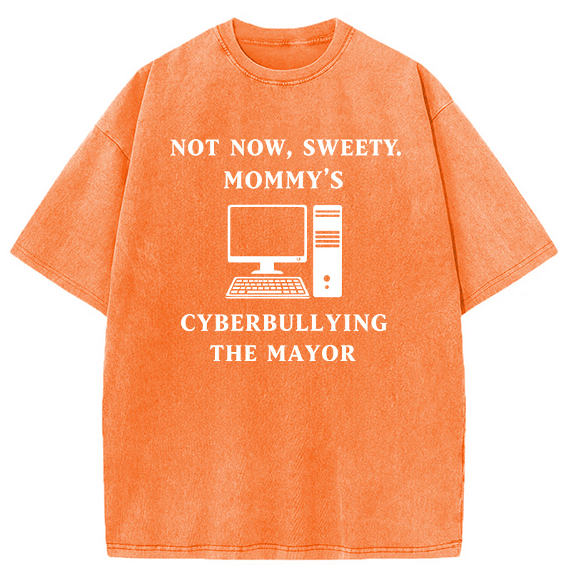 Modecanvas Not Now Sweety DTG Printing Washed T-Shirt