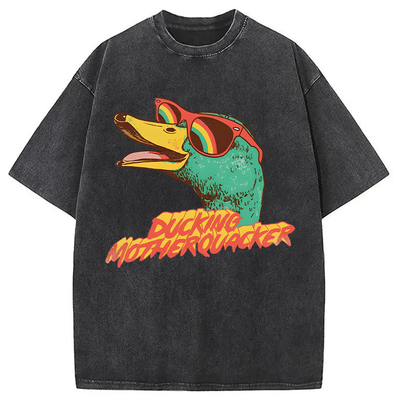 Modecanvas Ducking Motherquacker DTG Printing Washed T-Shirt