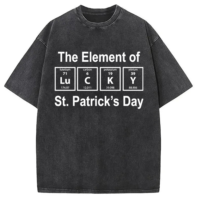 Modecanvas The Element Of Saint Patricks Day DTG Printing Washed T-Shirt