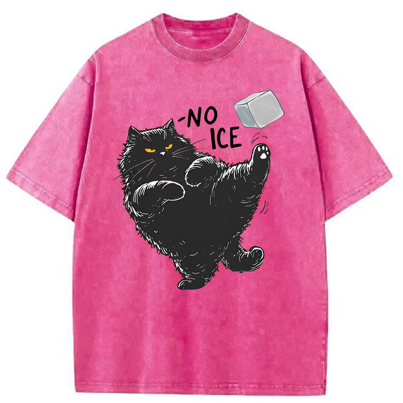 Modecanvas No Ice Cat DTG Printing Washed T-Shirt